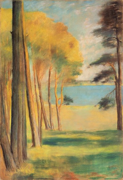 Havel Lake with Pines by Lesser Ury